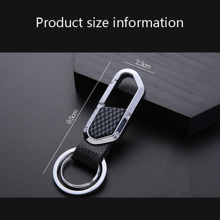 JOBON ZB-106A Business Men Metal Keychain Double Loop Car Pendant Keychain(Golden)