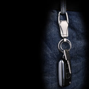 JOBON ZB-8780 Multi-Function Keychain Man Portable Mobile Phone Bracket Metal Waist Car Keychain(Black)