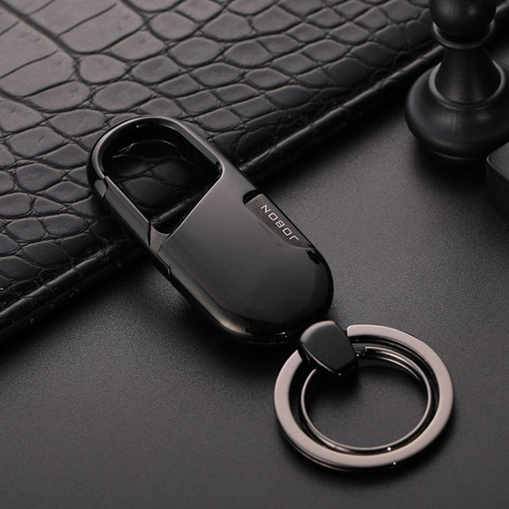 JOBON ZB-176 Car Keychain Men Waist Hanging Key Chain Pendant(Black Ice)