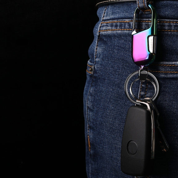 JOBON ZB-176 Car Keychain Men Waist Hanging Key Chain Pendant(Black Ice)