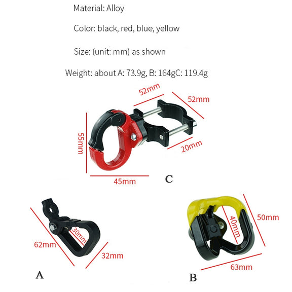 For Ninebot MAX G30 Scooter Accessories Aluminum Alloy Hook Rod Hook, Specification: Simple Model (Black)