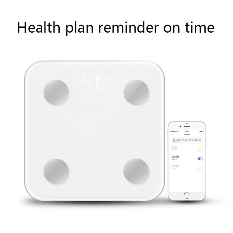 8066 Smart Body Fat Electronic Scale Home Bluetooth Weight Scale, Colour: Charging Style(White)