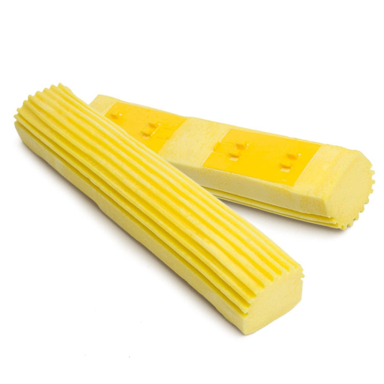 2 PCS 28cm Half-Fold Narrow Mouth Universal Mop Sponge Tape Head Replacement Fittings(Yellow)