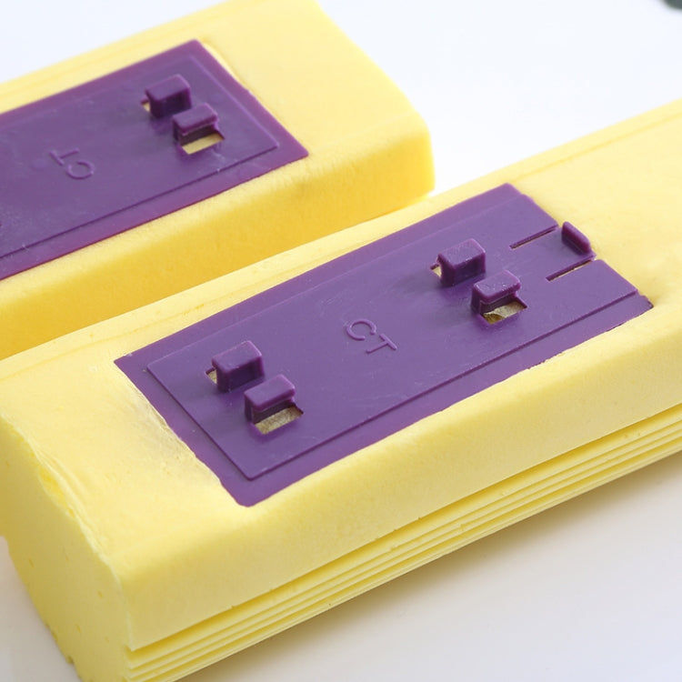 2 PCS 28cm Half-Fold Narrow Mouth Universal Mop Sponge Tape Head Replacement Fittings(Yellow)
