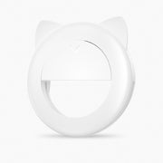 2 PCS XJ17 Large-Capacity Live Video Conference Fill Light Ring Light Mobile Phone Selfie LED Fill Light(Cat Ears)