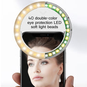2 PCS XJ17 Large-Capacity Live Video Conference Fill Light Ring Light Mobile Phone Selfie LED Fill Light(Bear Ear)