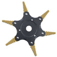 Toothed Mower Blade Six-Leaf Cyclone Blade Agricultural Weeder Parts(Golden Blade Bagged Gray) - Lawn Mower, Saws & Accessories by PMC TechLife | Online Shopping South Africa | PMC TechLife | Buy Now Pay Later Mobicred