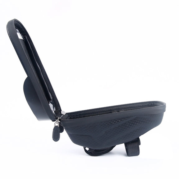B22 Bicycle EVA Hard Shell Handlebar Bag Touch Screen Water-resistant Mobile Phone Bag(Black)