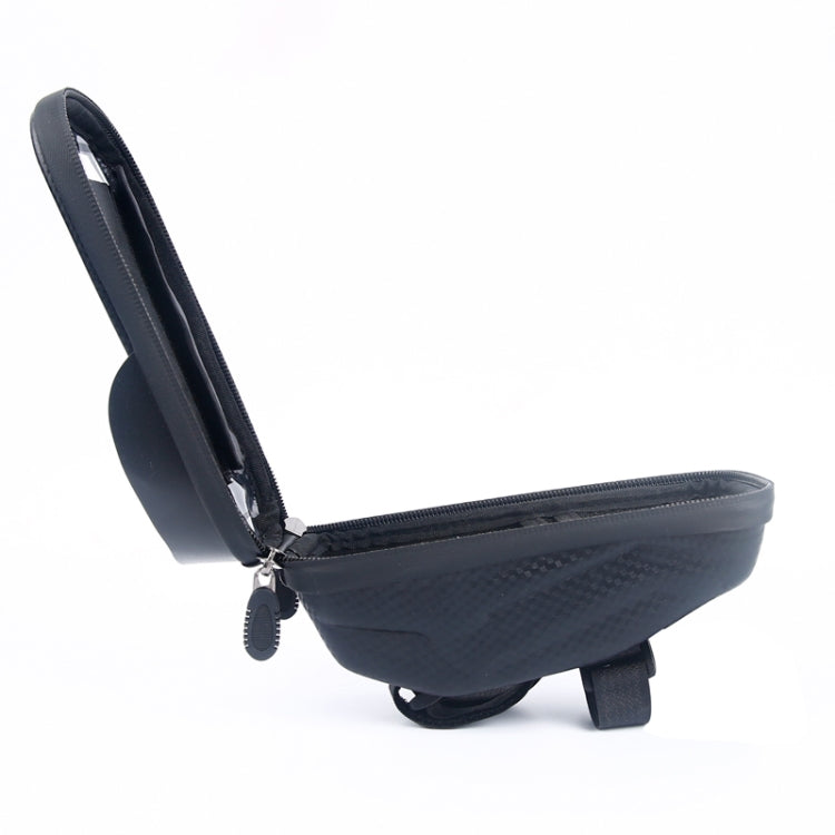 B22 Bicycle EVA Hard Shell Handlebar Bag Touch Screen Water-resistant Mobile Phone Bag(Black)