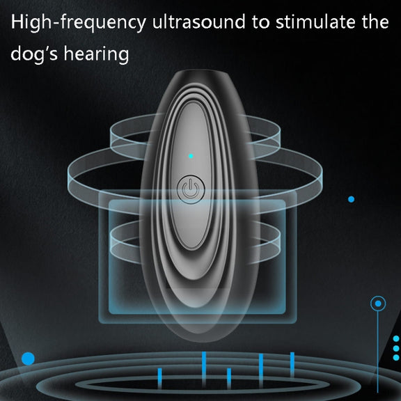 740R Ultrasonic Dried Dog Handheld Scared Dog Anti-Dog Bite Trainer(Black)