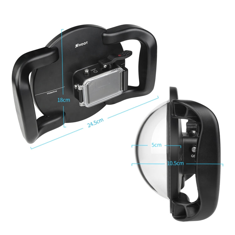 XTGP546 Dome Port Underwater Diving Camera Lens Transparent Cover Housing Case with Handle Trigger For DJI Osmo Action