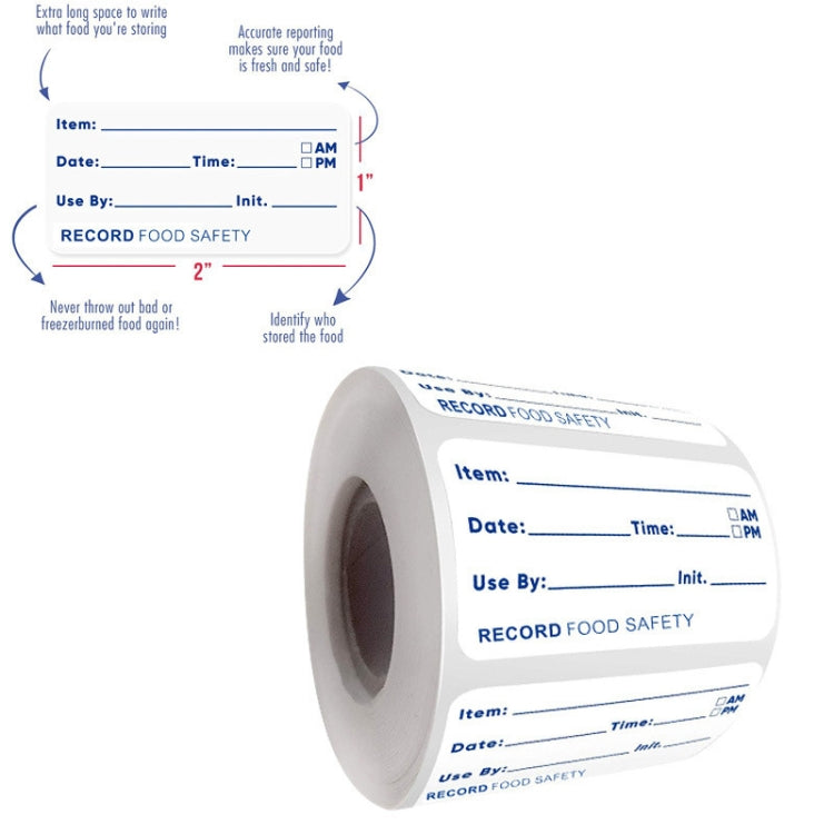 Food Date Sticker Label, Size: 7.5 x 2.5cm