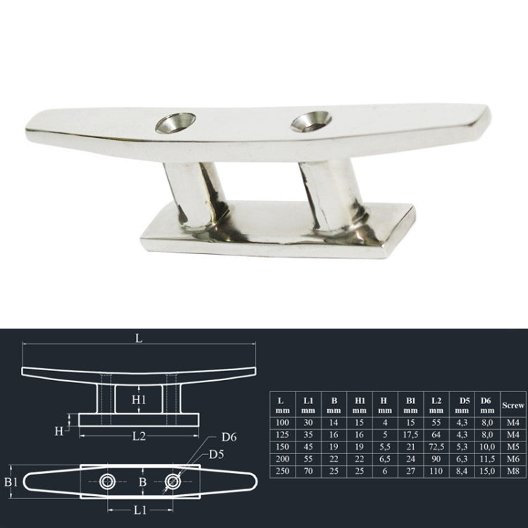 316 Stainless Steel Siamese Mooring Bollard For Marine Boat Yacht, Specification: 4 inch