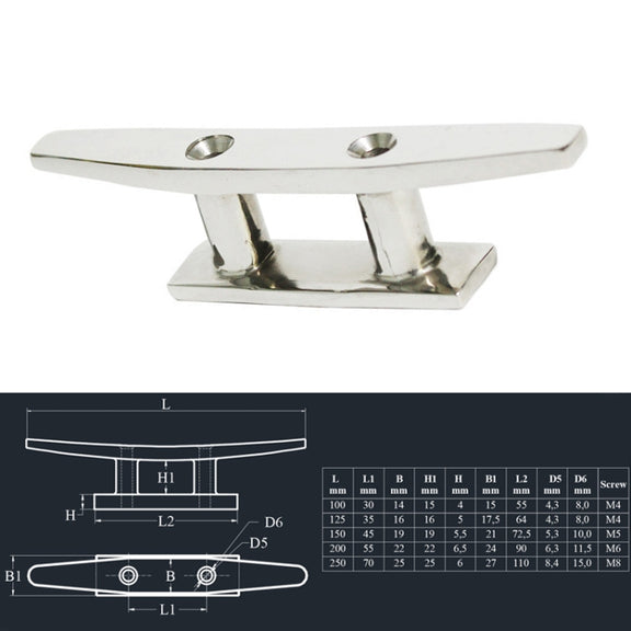 316 Stainless Steel Siamese Mooring Bollard For Marine Boat Yacht, Specification:  5 inch
