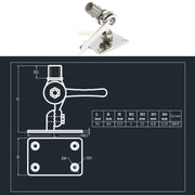 316 Stainless Steel Marine VHF Adjustable Antenna Base Mount For Boat, Specification: 92mm