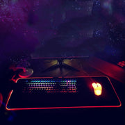 250x350x3mm F-01 Rubber Thermal Transfer RGB Luminous Non-Slip Mouse Pad(Ice Lend)