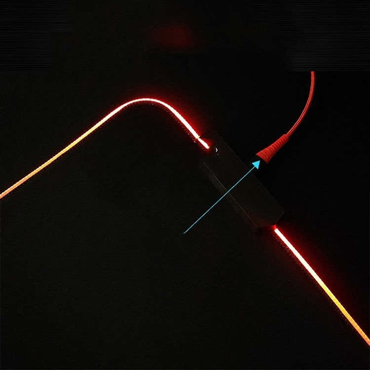 260x390x3mm F-01 Rubber Thermal Transfer RGB Luminous Non-Slip Mouse Pad(Ice Lend)