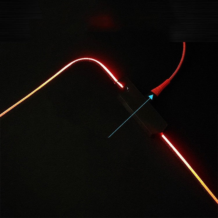 260x390x3mm F-01 Rubber Thermal Transfer RGB Luminous Non-Slip Mouse Pad(Red Fox)