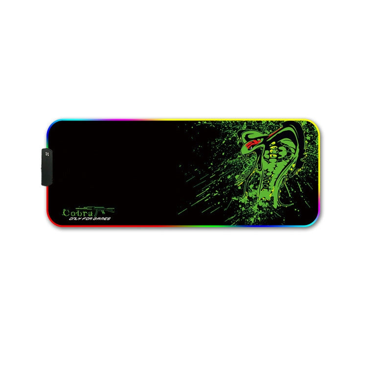 260x390x4mm F-01 Rubber Thermal Transfer RGB Luminous Non-Slip Mouse Pad(Brontosaurus)