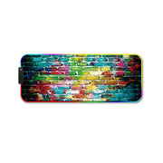 300x800x3mm F-01 Rubber Thermal Transfer RGB Luminous Non-Slip Mouse Pad(Colorful Brick)