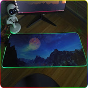 300x800x3mm F-01 Rubber Thermal Transfer RGB Luminous Non-Slip Mouse Pad(Ice Lend)