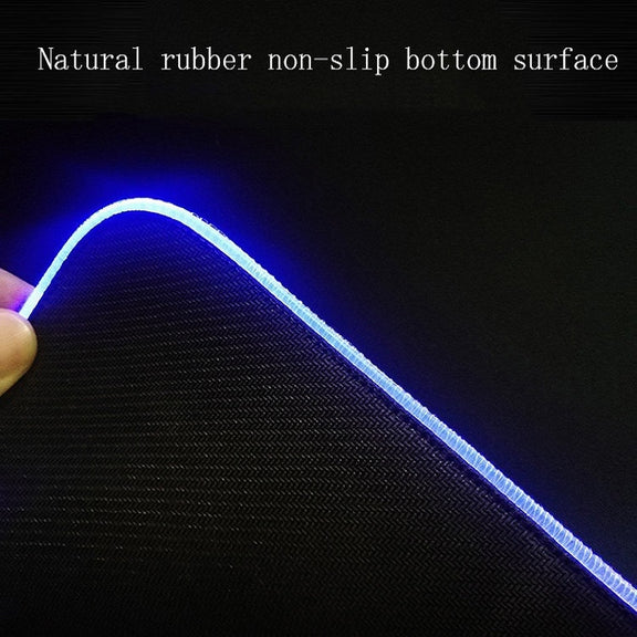 300x800x4mm F-01 Rubber Thermal Transfer RGB Luminous Non-Slip Mouse Pad(Red Fox)