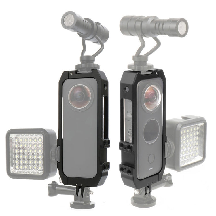 KF42730 For Insta360 One X-2 Metal Camera Vertical Cage Protection Frame with Cold Shoe