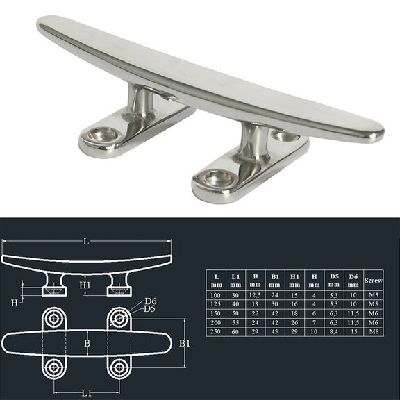 316 Stainless Steel Light-Duty Flat Claw Bolt Speedboat Yacht Ship Accessories, Specification: 100mm 4inch