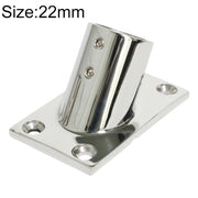 Thicken 316 Stainless Steel 60-Degree Square Tube Base Marine Boat Hardwares, Specifications: 22mm
