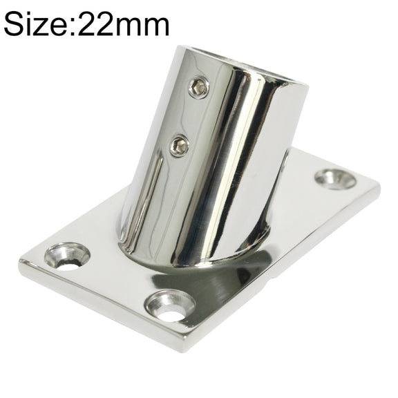 Thicken 316 Stainless Steel 60-Degree Square Tube Base Marine Boat Hardwares, Specifications: 22mm