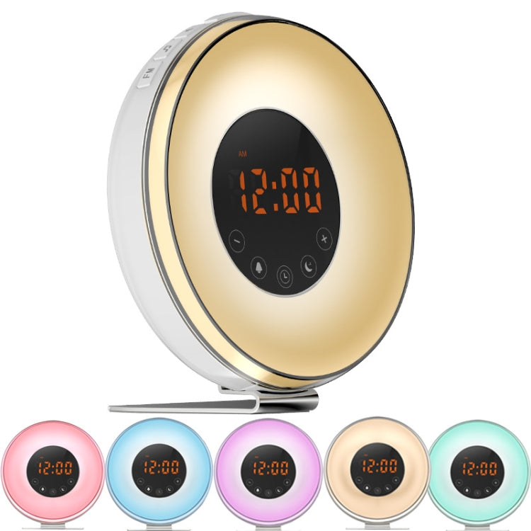 Simulated Sunrise And Sunset Sleep Light Alarm Clock with FM Radio(AU Plug)