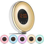 Simulated Sunrise And Sunset Sleep Light Alarm Clock with FM Radio(AU Plug)