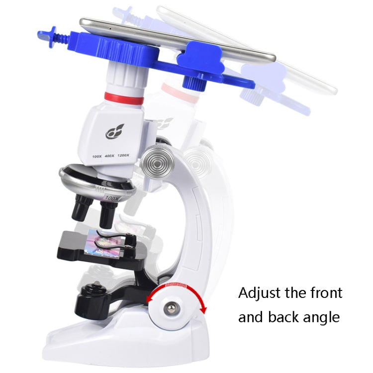 Students Scientific Experimental Equipment Biological Microscope, Style: C2156 With Phone Holder