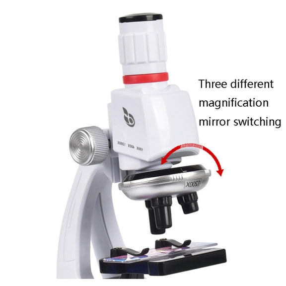 Students Scientific Experimental Equipment Biological Microscope, Style: C2156 With Phone Holder