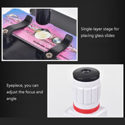 Students Scientific Experimental Equipment Biological Microscope, Style: C2156 With Phone Holder