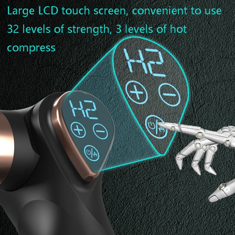 Mini Fascia Gun Small LCD Screen Muscle Massager(018 Gray)