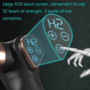 Mini Fascia Gun Small LCD Screen Muscle Massager(018 Gray)