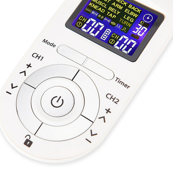 100B 12-mode Digital Meridian Physiotherapy Instrument Electronic Acupoint Pulse Acupuncture Massager, Specification: Battery Type(White)