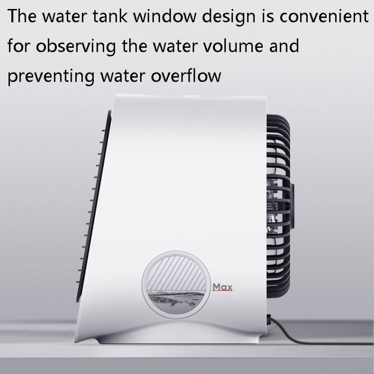 Desktop Cooling Fan USB Portable Office Cold Air Conditioning Fan, Colour: M201 Sky White