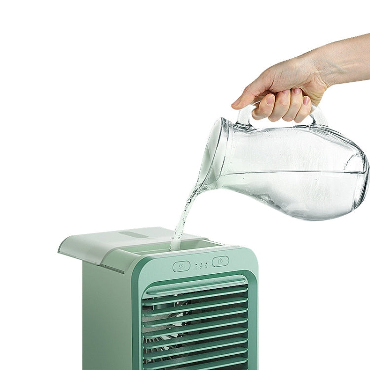Desktop Humidification Spray USB Water-cooled Fan(Black and White)