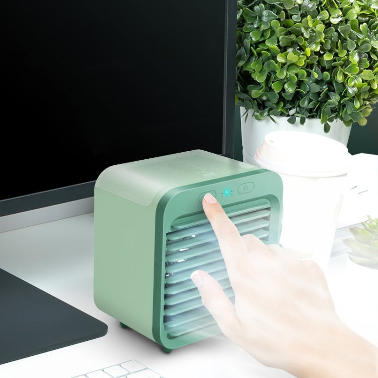 Desktop Humidification Spray USB Water-cooled Fan(Green)