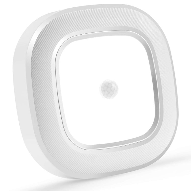 1145 Human Body Induction Ceiling Light Wireless Installation Battery Ceiling Lamp(White Shell Warm Light)