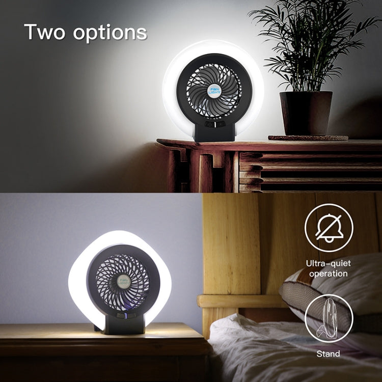 TW-8003 Outdoor Camping Light Rechargeable Camping Portable Fan(Black)