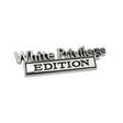 2 PCS Car Metal Leaf Board Car Logo White Privilege Edition Modified Car Body Sticker Sign(Silver Black) - Decorative Sticker by PMC TechLife | Online Shopping South Africa | PMC TechLife | Buy Now Pay Later Mobicred