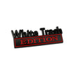 2 PCS Car Metal Modification Standard White Trash Edition Car Label Stickers(Black Red) - Decorative Sticker by PMC TechLife | Online Shopping South Africa | PMC TechLife | Buy Now Pay Later Mobicred