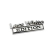 2 PCS Car Metal Leaf Board Label Less White Edition Modified Body Labeling(Silver Black) - Decorative Sticker by PMC TechLife | Online Shopping South Africa | PMC TechLife | Buy Now Pay Later Mobicred