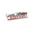 2 PCS Car Metal Leaf Board Label Less White Edition Modified Body Labeling(Silver Red) - Decorative Sticker by PMC TechLife | Online Shopping South Africa | PMC TechLife | Buy Now Pay Later Mobicred