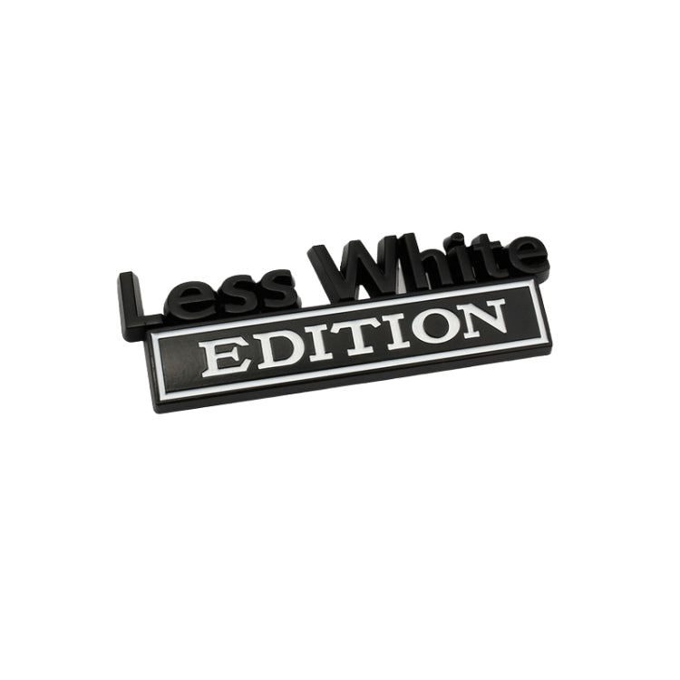 2 PCS Car Metal Leaf Board Label Less White Edition Modified Body Labeling(Black White)