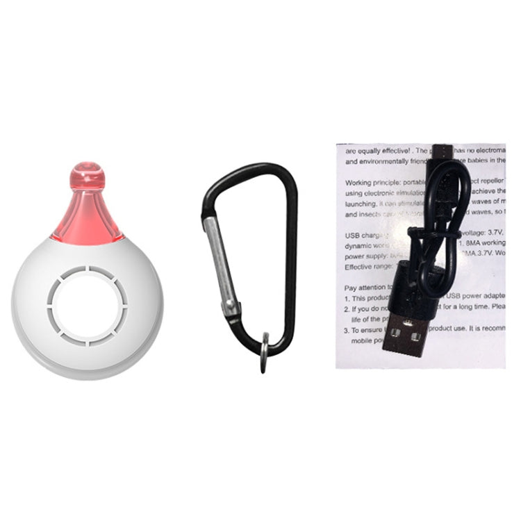 Outdoor Portable Ultrasonic Insect Repellent Pet Multifunctional Repellent(White)