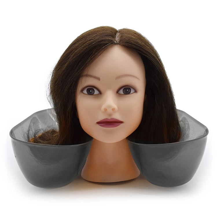 Potion Tank Shoulder Rest Hair Salon Curly Hair Perm Dye Transparent Shoulder Rest Hairdressing Tools(Black)